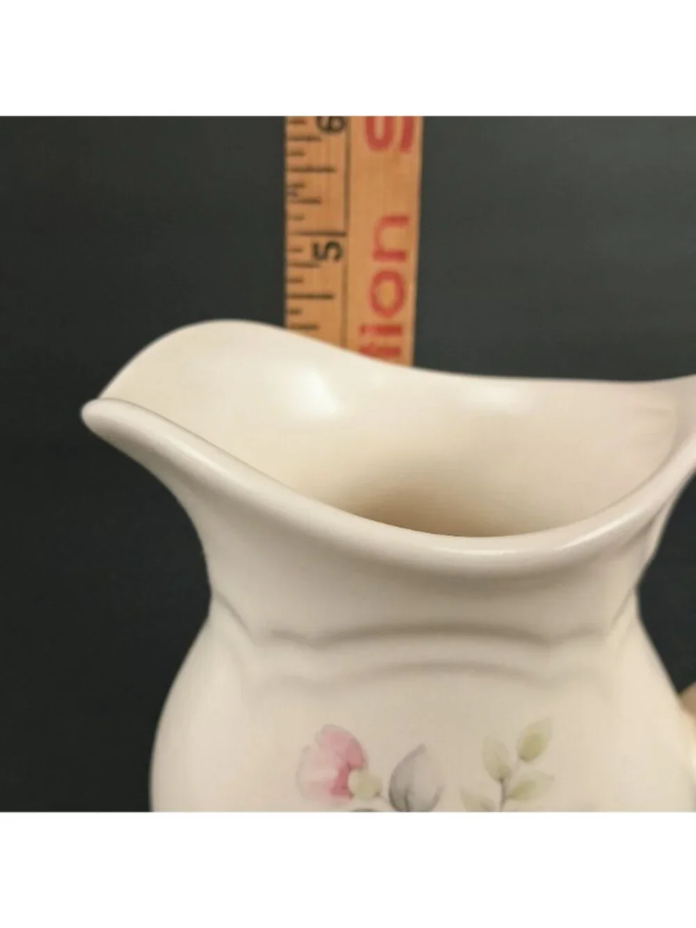 Pfaltzgraff Cream Pitcher Pink Floral Design - Made In USA - VTG Porcelain Cream
